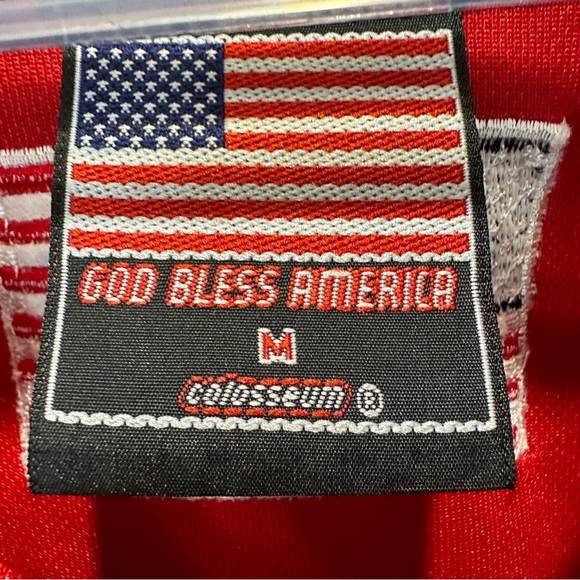 Colosseum Patriotic USA God Bless America Baseball Jersey M - Picture 5 of 13